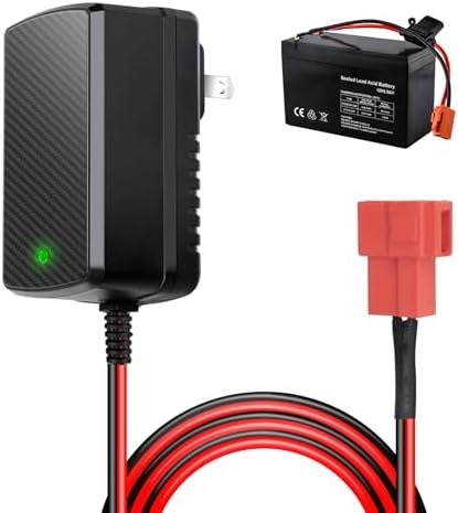 LAZORA 12V Charger for Kids Ride-On Cars, Square plug