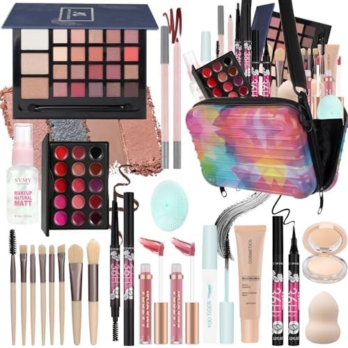 LAZORA All-in-One Makeup Kit for Teens, Palette & lip balm set