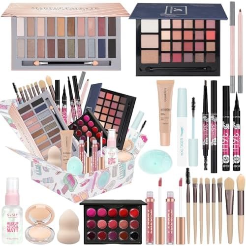 LAZORA Essential Makeup Bundle for Teen Girls, 20 colours, 4 glosses