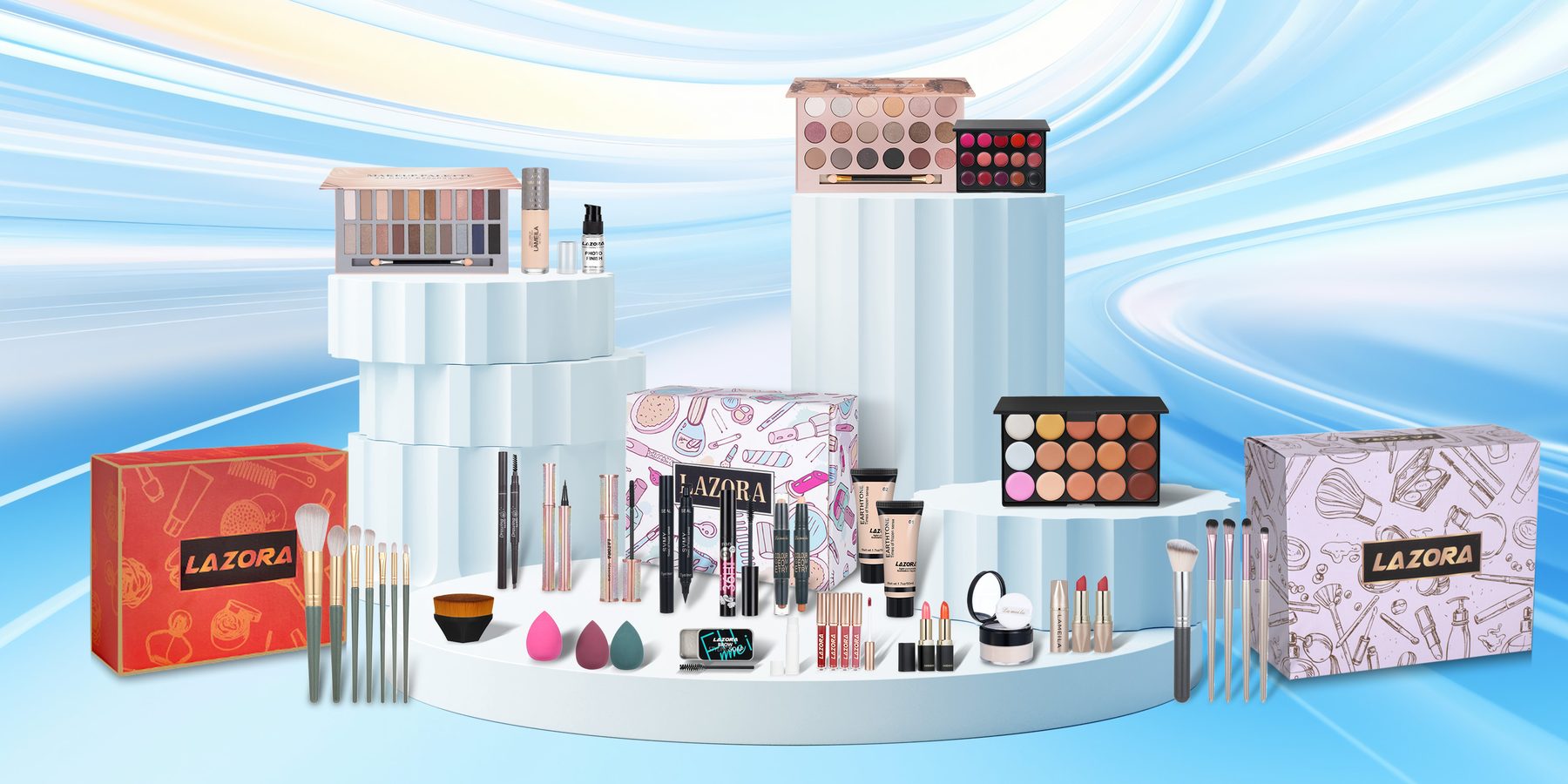 LAZORA all-in-one makeup kits