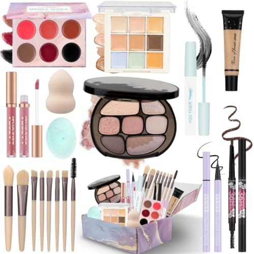 LAZORA Makeup Kit for Teenagers with 20-Colour Palette, Starter set